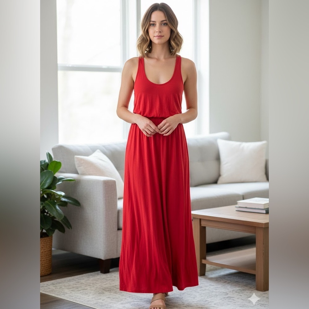 NWT Rolla Coster Collection Pink Racerback Maxi Dress - Size L